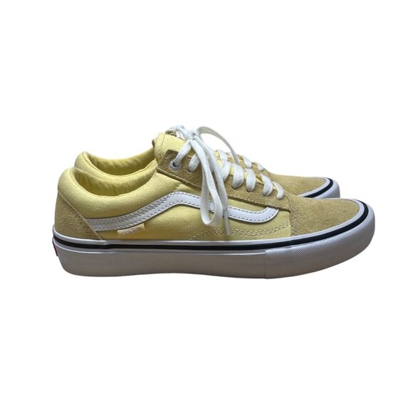 Vans Old Skool Yellow Canvas & Suede Pro Ultracush HD Skateboard Sneakers Size 8 - Picture 3 of 11